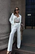Костюм брючный 0211 белый Continental Fashion