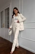 Костюм брючный 1210-2 молочный Continental Fashion