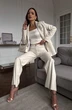 Костюм брючный 1210-2 молочный Continental Fashion
