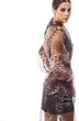Костюм с юбкой 2224 коричневый DAVA