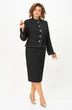 Костюм с юбкой 3742-2 чёрный Дали