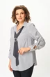 Блузка 4611 серая полоска Дали