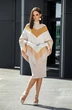 Костюм с юбкой 1432 горчица Diva