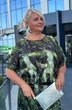Костюм с юбкой 1630 зеленый Diva