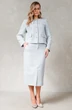 Костюм с юбкой 1751 голубой Erika фото 3