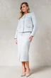 Костюм с юбкой 1751 голубой Erika