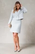 Костюм с юбкой 1752 голубой Erika фото 3