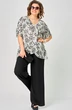 Блузка 198-1 принт листики EVA GRANT фото 5