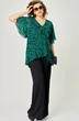 Блузка 198-1 принт изумруд EVA GRANT фото 5