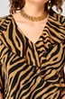 Блузка 198-1 принт зебра + кофе EVA GRANT фото 5