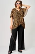 Блузка 198-1 принт зебра + кофе EVA GRANT фото 3