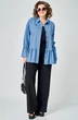 Блузка 7080-1 голубой EVA GRANT фото 3