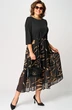 Платье 7216С черный + принт EVA GRANT фото 2