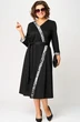 Платье 7220Н черный + серый EVA GRANT