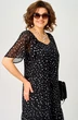 Платье 7246 черный в горох EVA GRANT фото 4