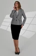 Костюм с юбкой 4024 черный Elady