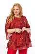 Блузка 2213-16а красный мрамор Элль-стиль фото 2