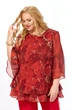Блузка 2213-16а красный мрамор Элль-стиль фото 4
