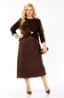 Костюм с платьем 2452 шоколад Элль-стиль