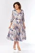 Платье 2462 бежево-голубой принт Элль-стиль фото 3