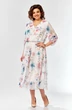 Платье 2463 белый + принт цветы Элль-стиль фото 4