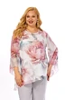 Блузка 2467а белый+розовый принт Элль-стиль фото 3