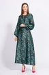 Платье 2287 изумруд с рисунком EOLA
