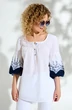 Блузка 611 белый Euro Moda