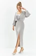 Платье 669 серый Euro Moda фото 4