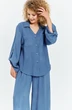 Костюм брючный 714 голубой меланж Euro Moda фото 4