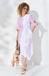 Платье 730 розовая полоса + белый Euro Moda фото 3