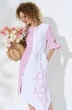 Платье 730 розовая полоса + белый Euro Moda фото 4