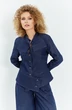 Костюм брючный 735 синий Euro Moda фото 4