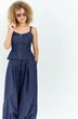 Костюм брючный 739 синий джинс Euro Moda фото 3