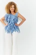 Костюм брючный 751 молочный + голубой Euro Moda фото 4
