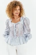 Блузка 759 дымчато-голубой Euro Moda фото 4