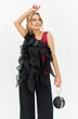 Костюм брючный 761 красный + черный Euro Moda фото 4