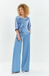 Костюм брючный 764 голубой + голубой Euro Moda фото 3