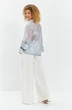 Костюм брючный 771 молочный + дымчато-голубой Euro Moda фото 2