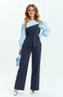 Костюм брючный 772 синий + голубой Euro Moda фото 3