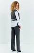 Костюм брючный 773 серая клетка + белый Euro Moda фото 2