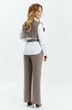 Костюм брючный 773 бежевый + белый Euro Moda фото 2