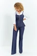 Костюм брючный 775 синий джинс Euro Moda фото 3