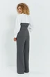 Костюм брючный 778 серая клетка + белый Euro Moda фото 2
