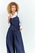 Костюм брючный 779 синий джинс Euro Moda фото 3