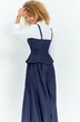 Костюм брючный 779 синий джинс Euro Moda фото 4
