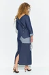 Костюм с юбкой 780 синий джинс Euro Moda фото 2