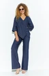 Костюм брючный 781 синий джинс Euro Moda