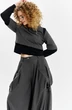 Костюм брючный 782 серая клетка + черный Euro Moda фото 4