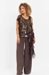 Костюм брючный 806 кофейный Euro Moda